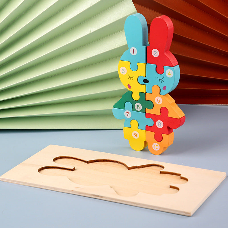 Wooden 3D Puzzle Set | 18 Animal & Vehicle Designs | Educational Toy for Kids