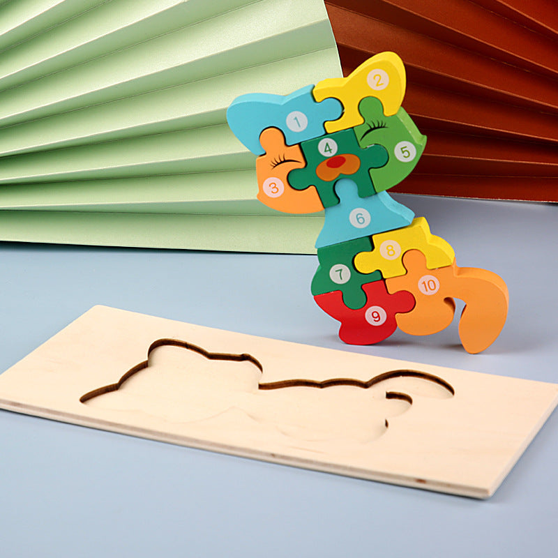 Wooden 3D Puzzle Set | 18 Animal & Vehicle Designs | Educational Toy for Kids