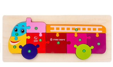 Wooden 3D Puzzle Set | 18 Animal & Vehicle Designs | Educational Toy for Kids