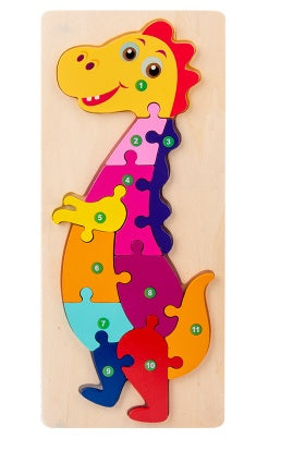 Wooden 3D Puzzle Set | 18 Animal & Vehicle Designs | Educational Toy for Kids