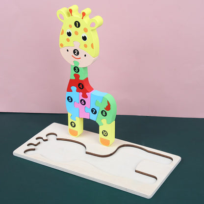 Wooden 3D Puzzle Set | 18 Animal & Vehicle Designs | Educational Toy for Kids